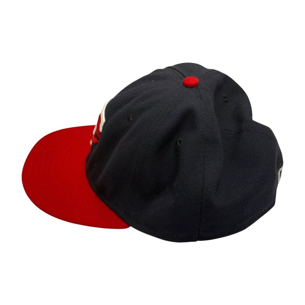 New Era 59fifty MLB Minnesota Twins Baseball Cap Men's 8 Black Red Fitted Hat - Picture 3 of 7